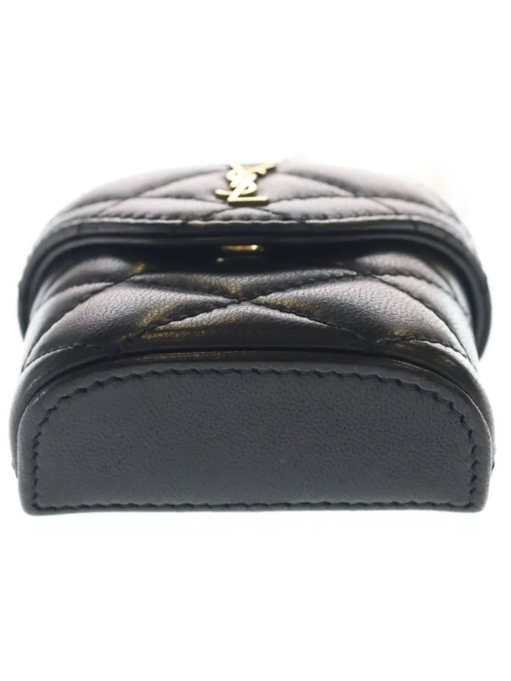 Saint Laurent Paris June Lambskin Mini Handbag Pouch Black